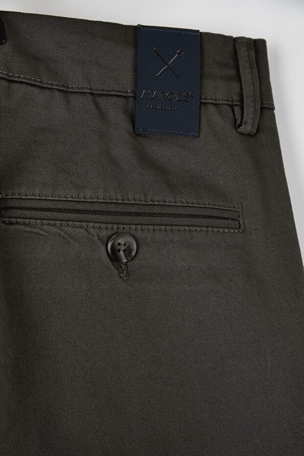 Haki Erkek Gabardin Dokulu Kumaş Pantolon TMNAW26PL00026 - 8
