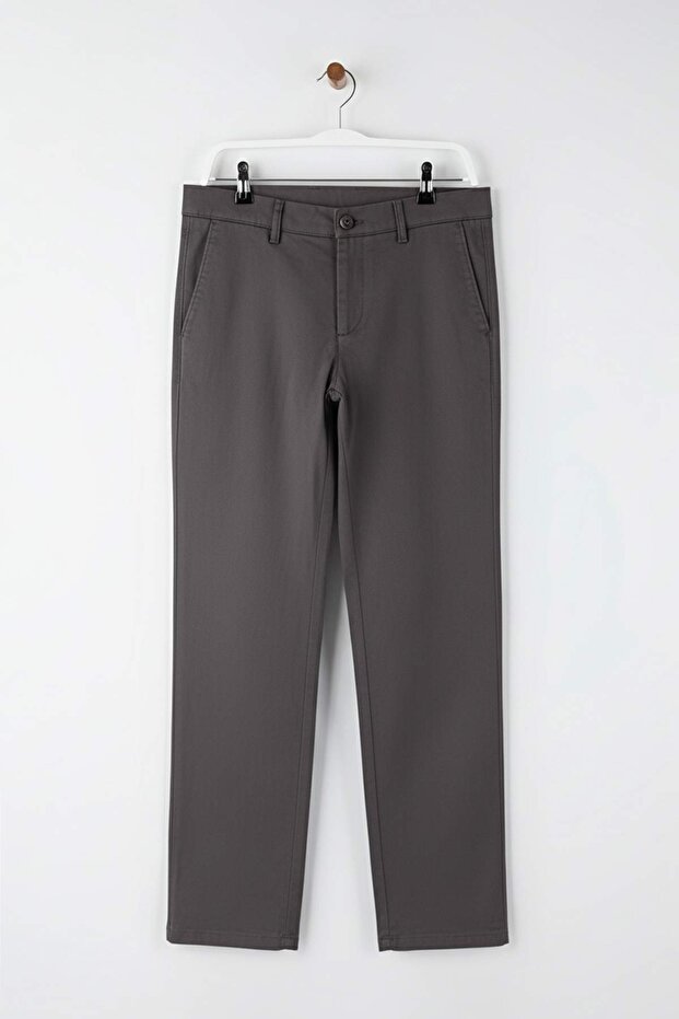 Gri Erkek Gabardin Dokulu Kumaş Pantolon TMNAW26PL00026 - 10