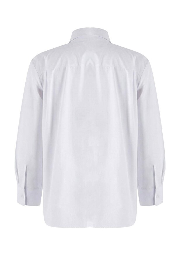 Széles szabású ing fehér nyakkendővel TWOAW26GO00142 - 6