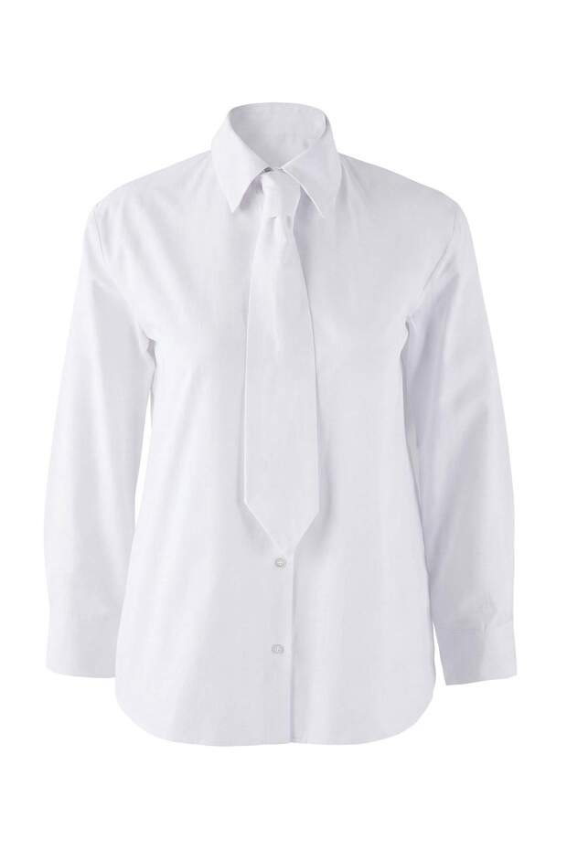 Széles szabású ing fehér nyakkendővel TWOAW26GO00142 - 5