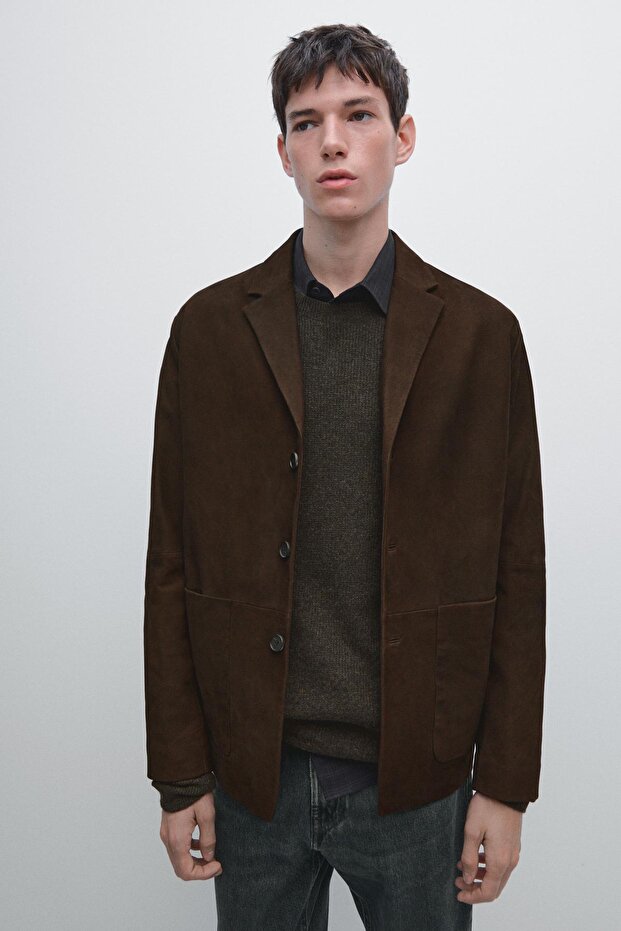 Nubuk deri blazer - 2