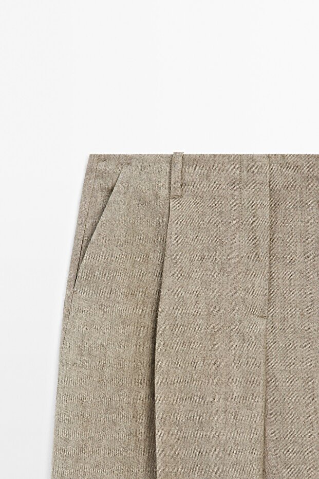 100% linen dart pants - 6