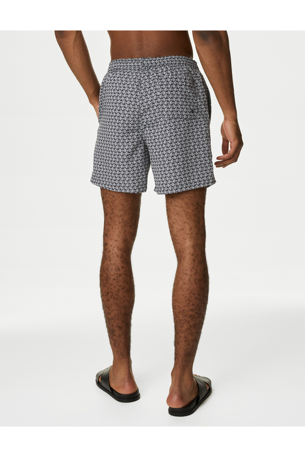 Quick Dry Desenli Deniz Şortu - 2