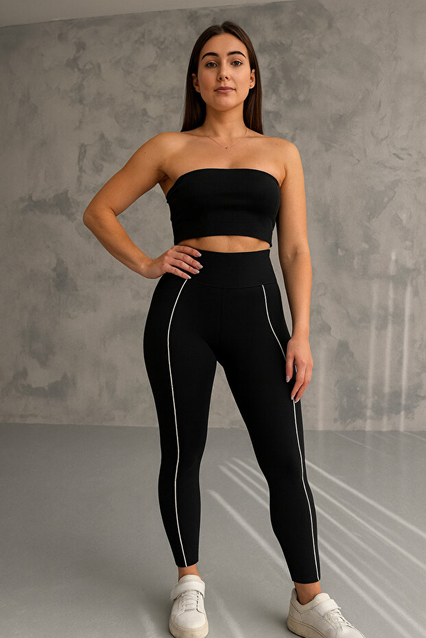 Biyeli Çelik Örme Toparlayıcı Tayt - 5