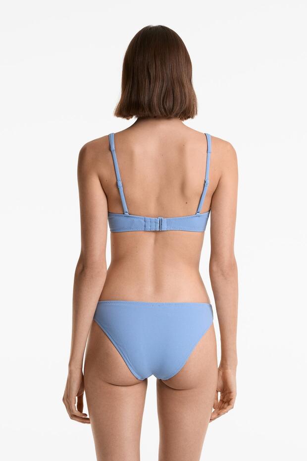 Çapraz pike halter bikini üstü - 6