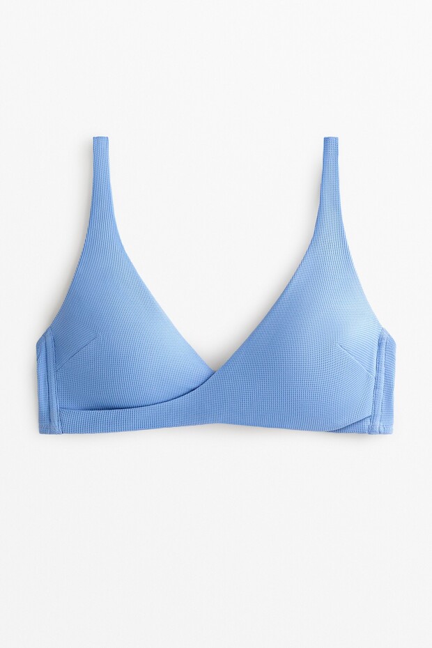 Çapraz pike halter bikini üstü - 7