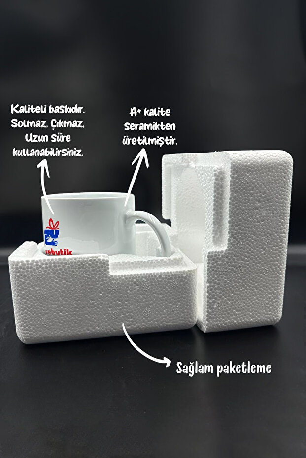 كوب مطبوع عليه "عمل عمل" قابل للغسل في الغسالة - 2