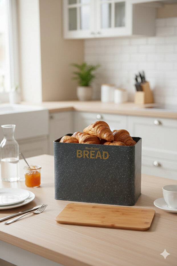 Aisha bread box with storage jars - 4