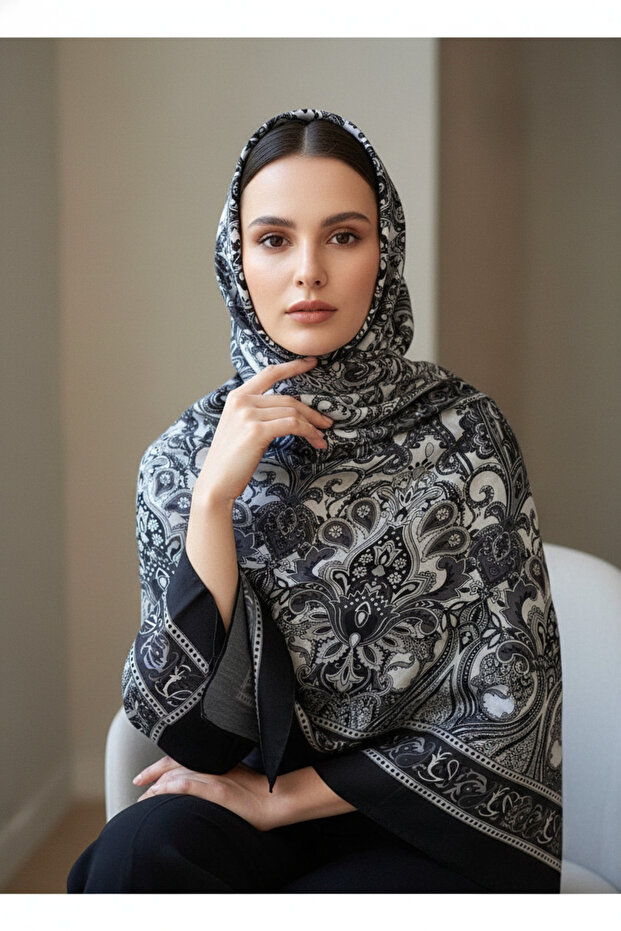 شال ناعم بنمط التوليب 70×180