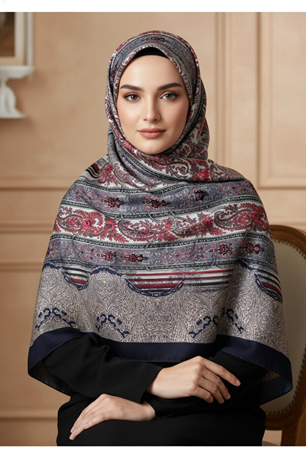 شال نمط شريط عرقي ناعم