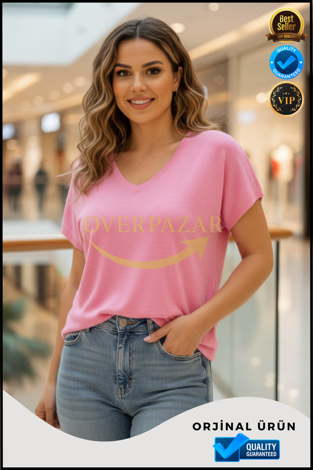 بلوزة مرسيريزد وبلوزة تونيك برقبة على شكل حرف V S/m L/xl بلوزة تونيك