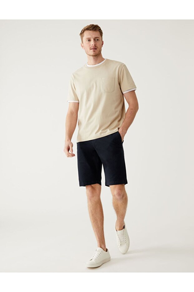 Regular Fit Chino Şort - 6