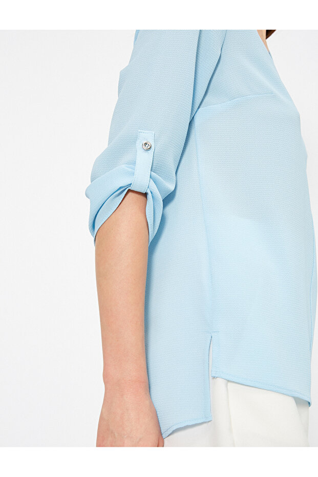 V-Neck Basic Blouse - 5