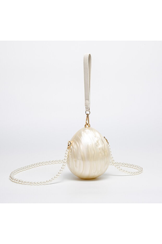 Acrylic Resin Pearl Drop Evening Clutch