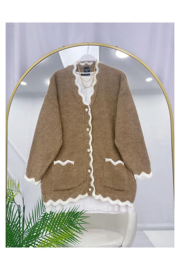 NAKIŞ DESENLİ TRİKO HIRKA - 1