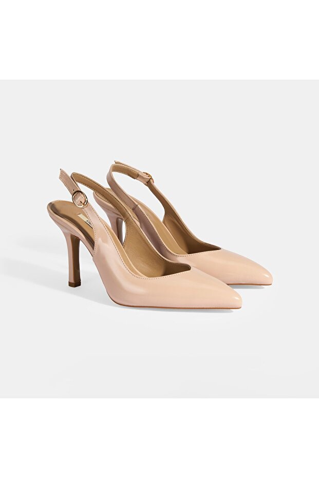 Women's Powder Patent Leather Heeled Shoes