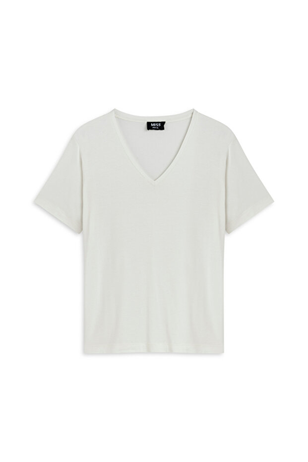 V yaka basic tişört - 3