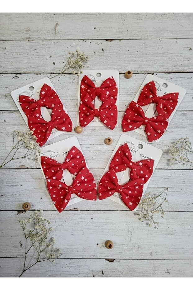 5 Pieces Handmade Double Combination Red and White Star Buckle for 23 April, 29 October