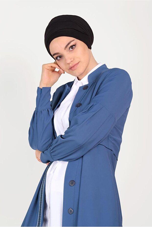 Buttoned Collar Oversuit 10195 - 1
