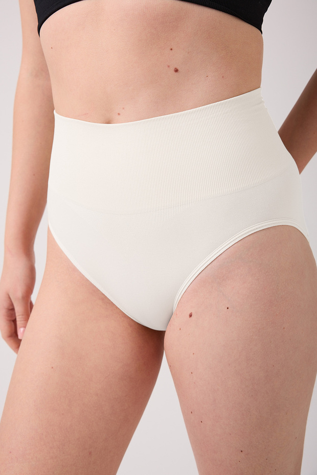 Mabet High Waist Firming Effect Firming White Color