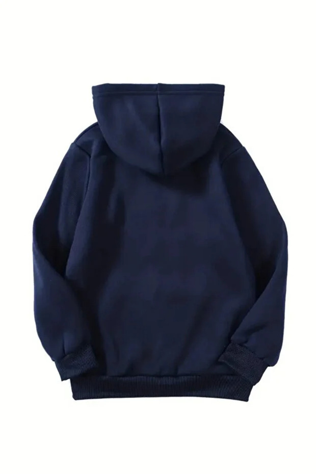 4'lü Kapüşonlu Basic Sweatshirt Seti - Düz Kışlık Şardonlu Kumaş - 5