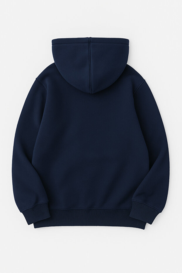 4'lü Kapüşonlu Basic Sweatshirt Seti - Düz Kışlık Şardonlu Kumaş - 5