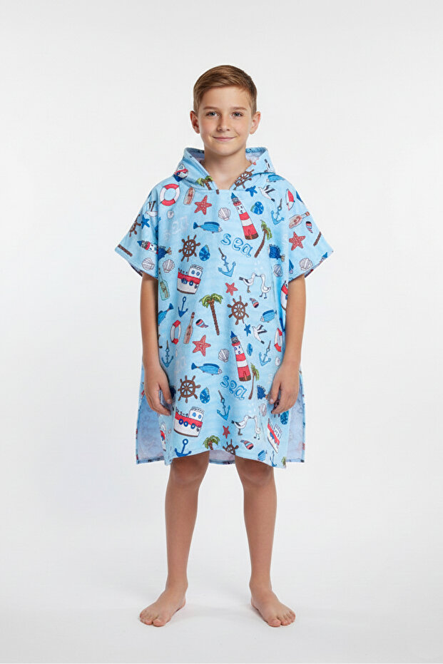 Children's Poncho Beach Towel 8-12 Years