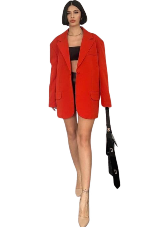 Oversized Jacket - Red - 2