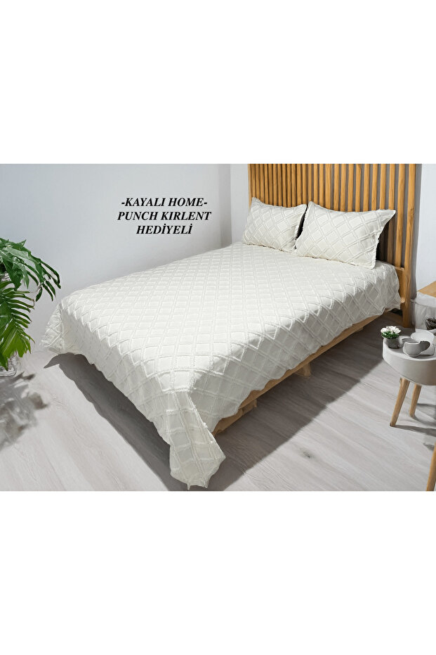 Bohemian Double Bedspread 1X Punch Throw Pillow Gift 230X250 2 Pillows 50X70
