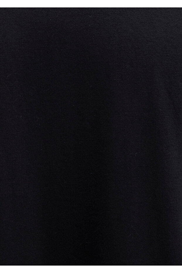 Organik Pamuk Siyah Oversize Tişört Oversize / Geniş Kesim 066902-900 - 6