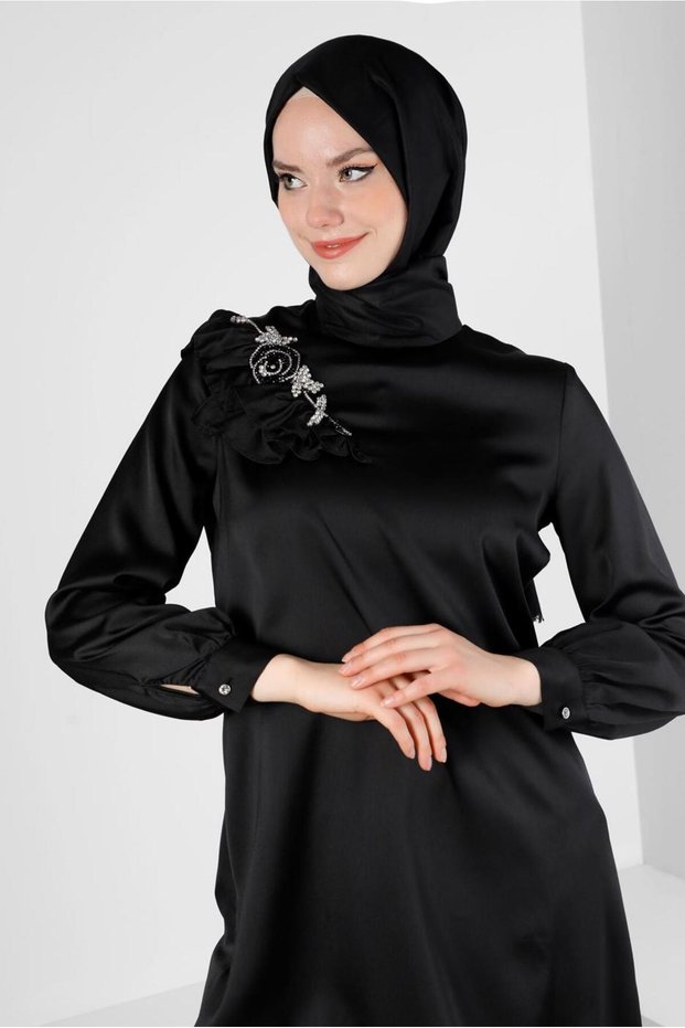 FLYWHEEL DETAIL SATIN TUNIC 43511