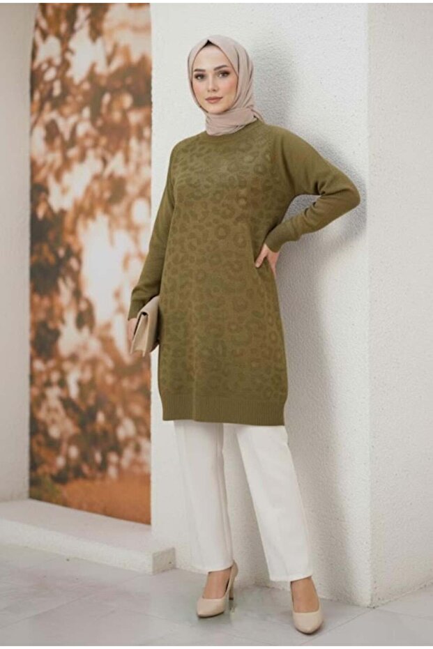 Leopar Desenli Tunik - 1