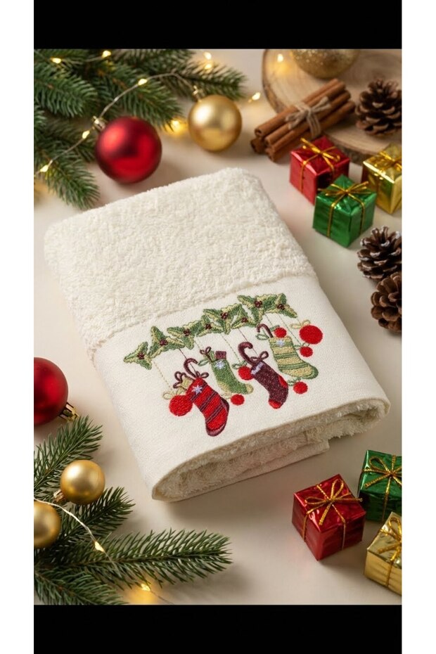 Yılbaşı Havlusu 50x90cm Gıft - 1