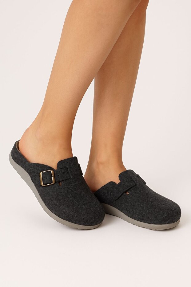 Felt Fabric Side-Sealed Orthopedic Comfort Winter Indoor Slippers