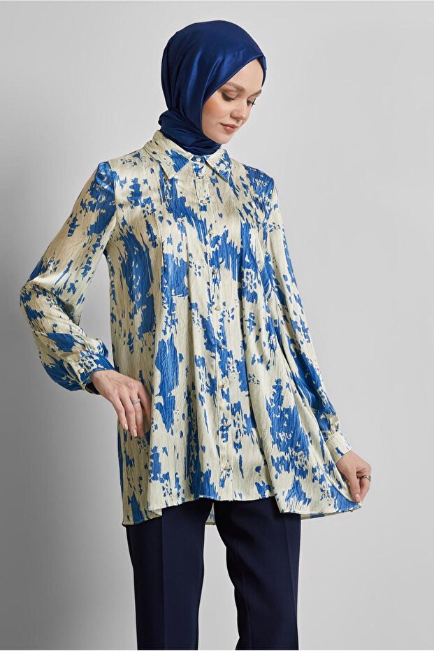 تونيك ساتان منقوش 45429 - 1