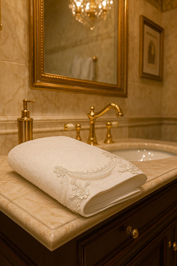 Feel Cream Velvet Towel 50&90