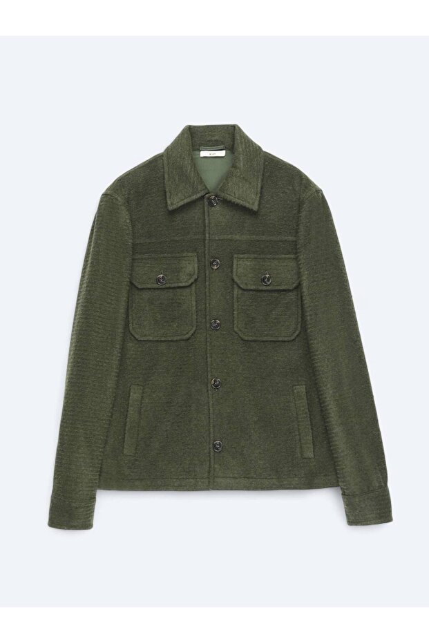 Haki Regular Fit Overshırt - 6