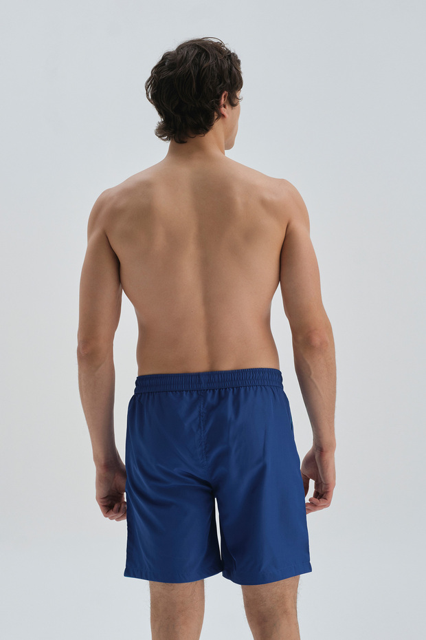 Indigo Micro Orta Düz Deniz Şortu - 2