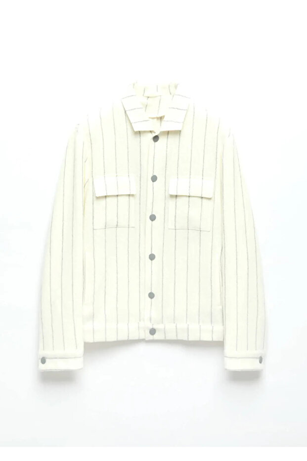 Ekru Gömlek Ceket - 7