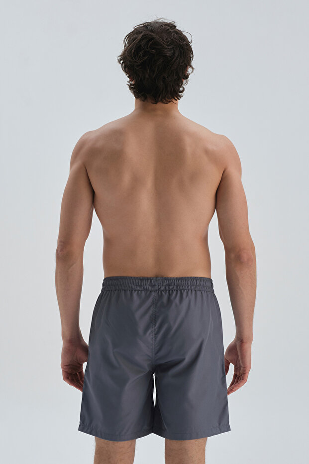 Gri Micro Orta Düz Deniz Şortu - 2