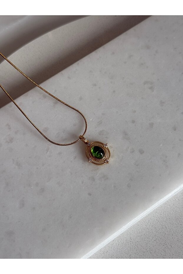 Çelik Vintage Kolye - 4