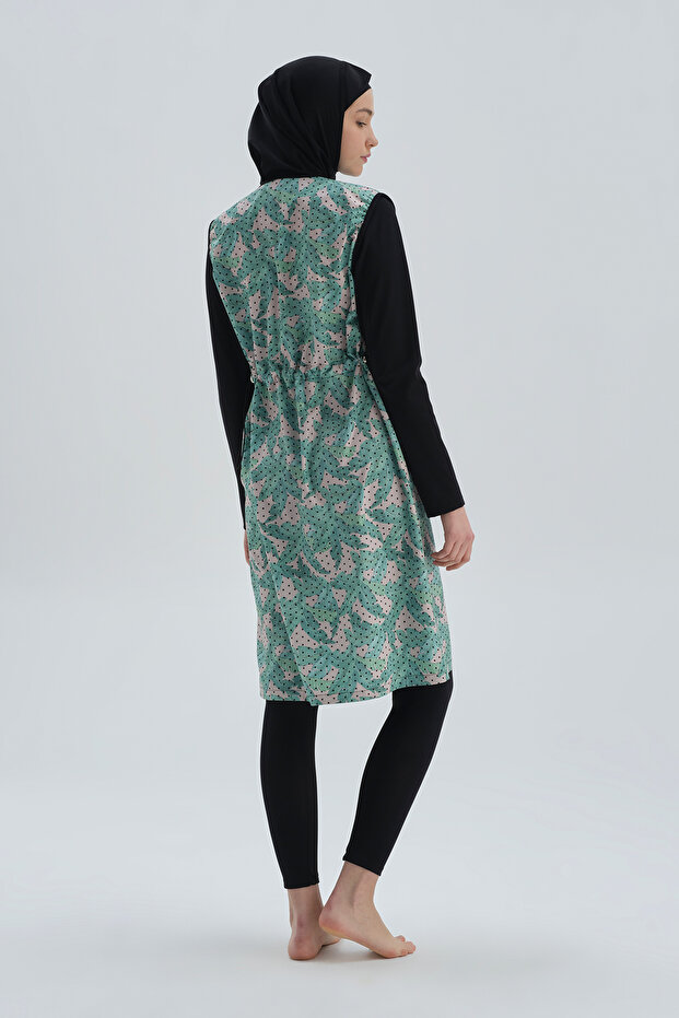 Siyah Tesettür Mayo - 6