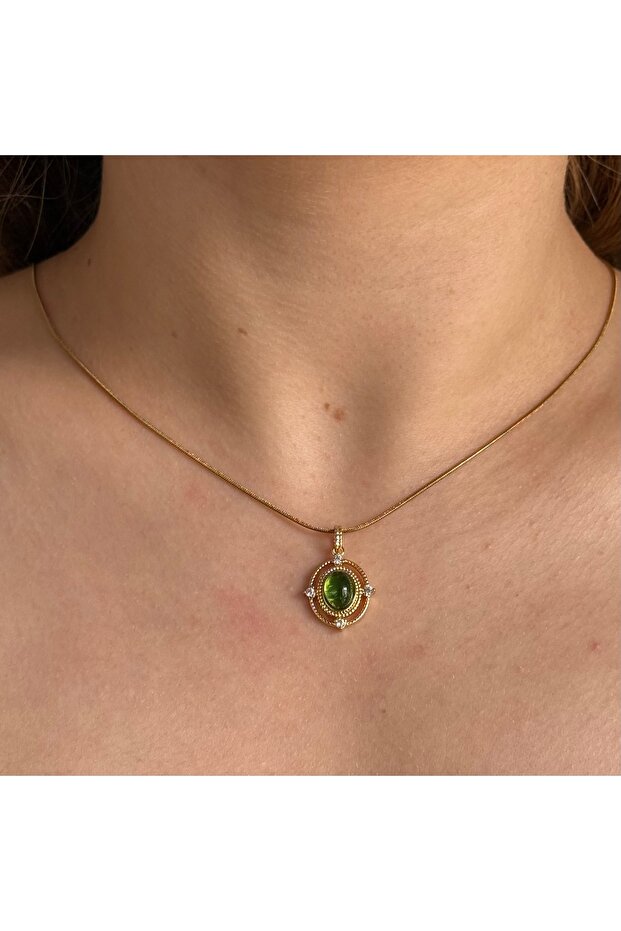 Çelik Vintage Kolye - 2