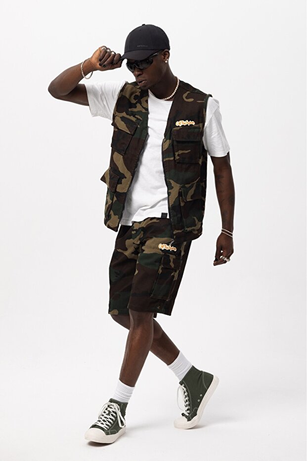 Of The System Yeşil Kamuflaj Erkek Şort - 7