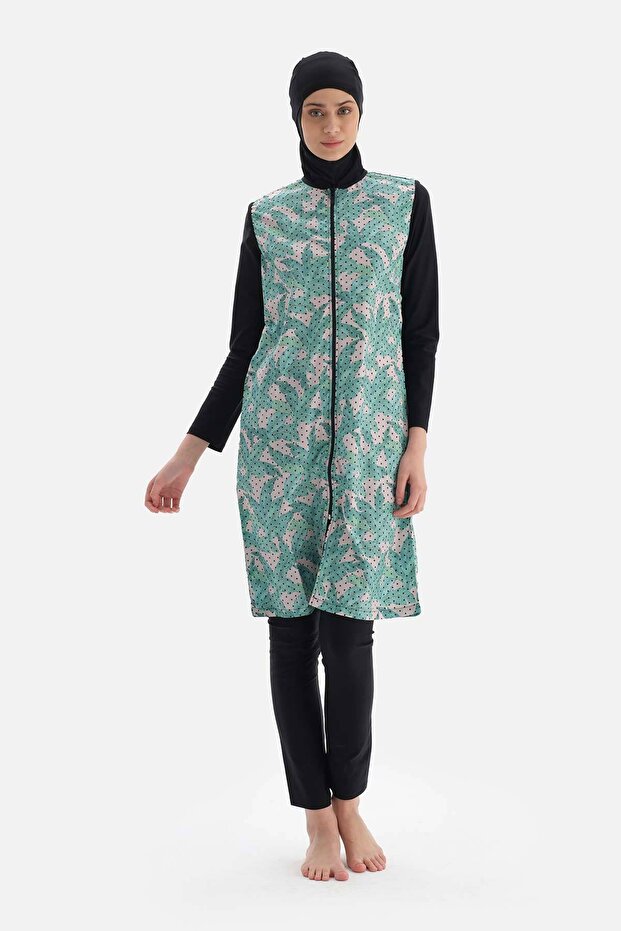 Siyah Tesettür Mayo - 1