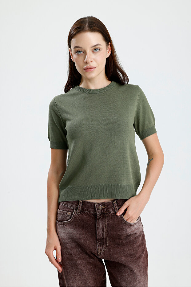 Kısa Kol Kadın Triko - 4