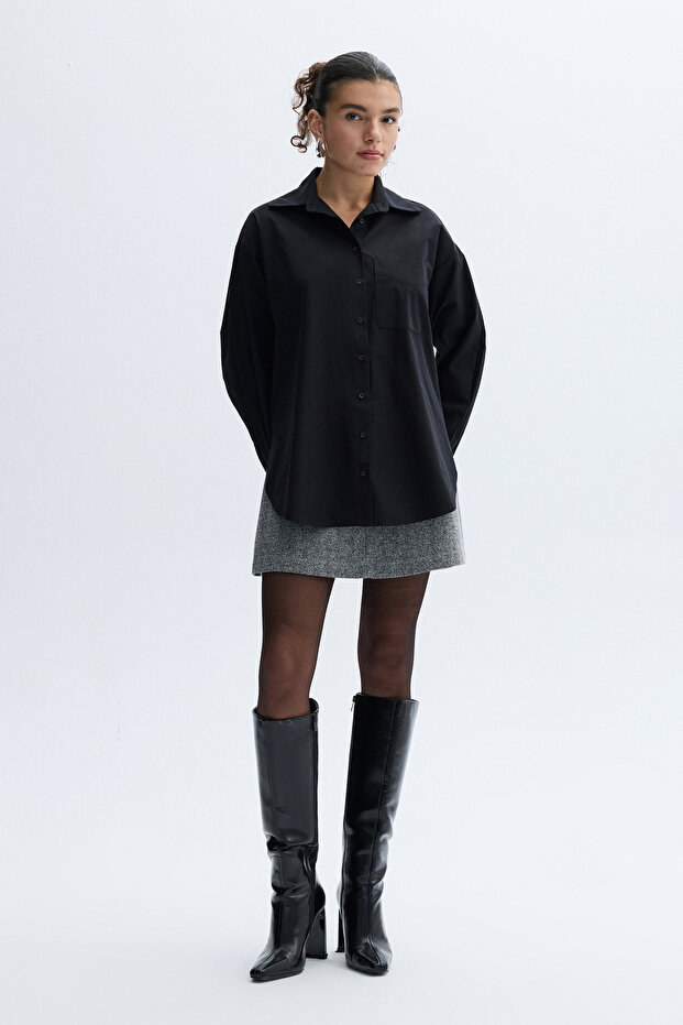 OVERSIZE CASUAL GÖMLEK - 4