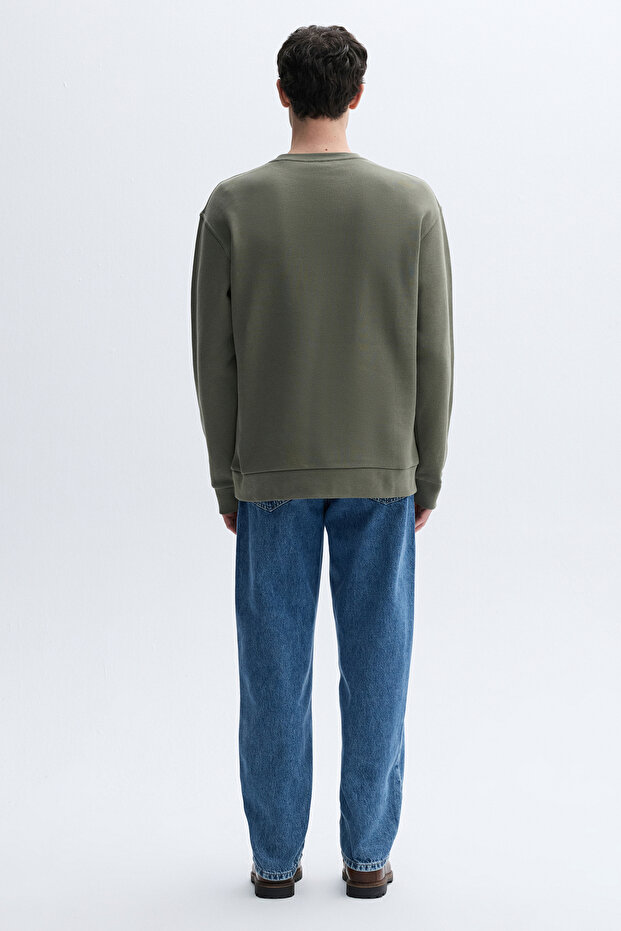 OVERSIZE BİSİKLET YAKA SWEATSHIRT - 2