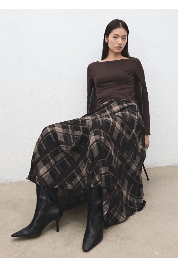 Kayık yaka tişört - 8