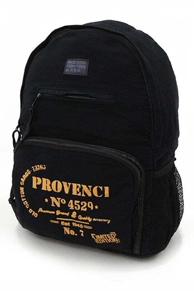 7054 New North Dokato Black Canvas Cotton School 15.6'' Laptop Notebook Travel Backpack